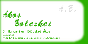 akos bolcskei business card